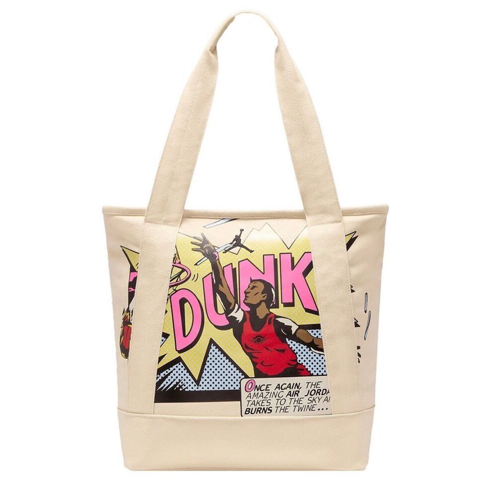Jordan Natural Jumpman Dunk Graphic Canvas Tote
